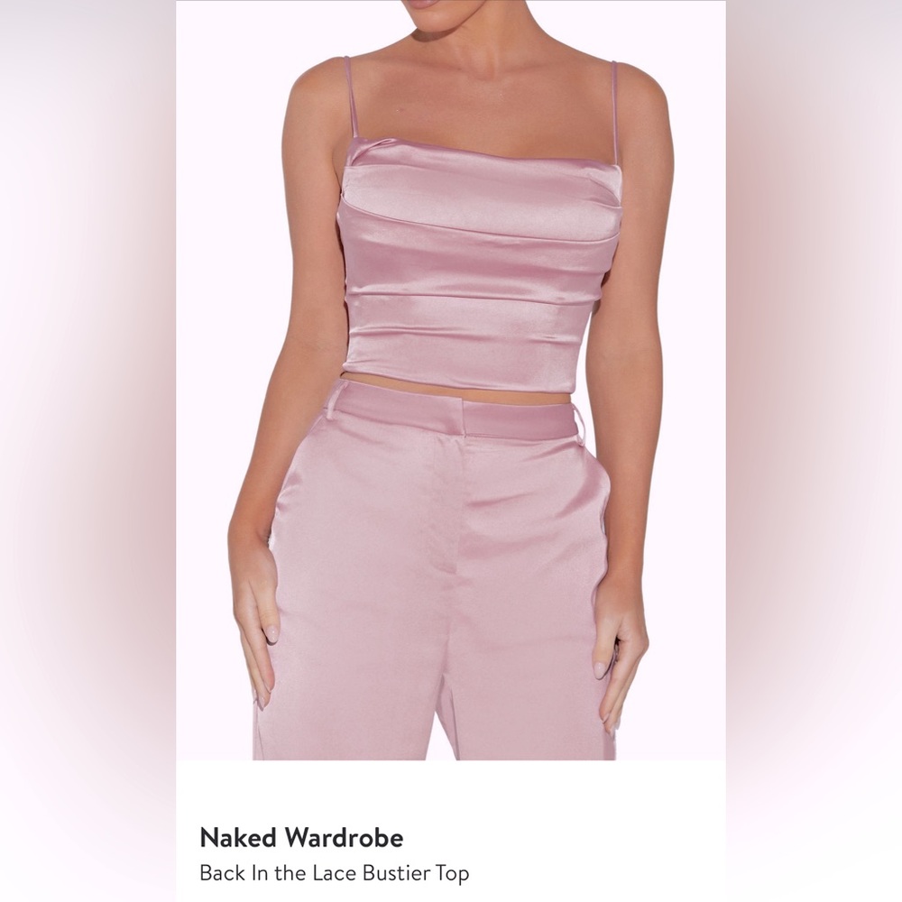Naked Wardrobe Back In the Lace Bustier Top